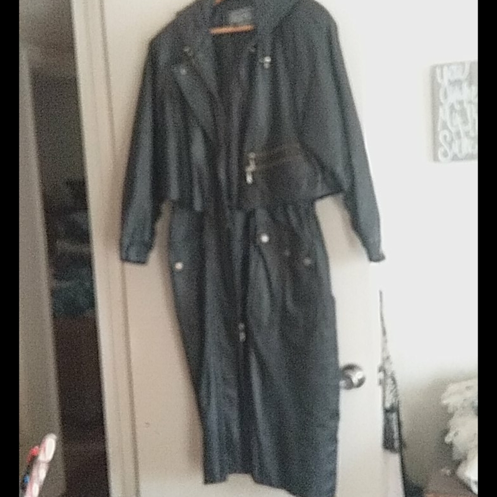 Long Leather Trench Coat - Picture 2 of 10